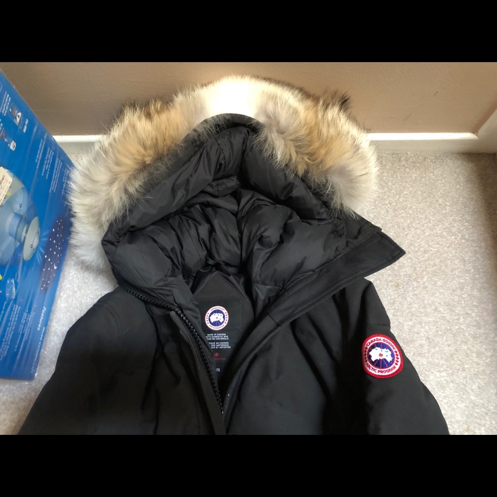 Canada Goose Black Puffer Jacket with Fur Trim